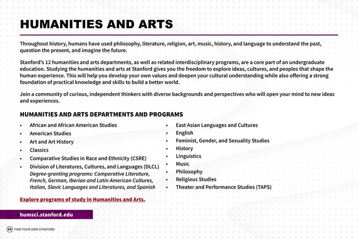Practical Humanities Stanford University VPUE - 2026 Find Your Own Stanford - Page 52-53