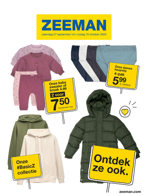 Onze baby sweater of broek