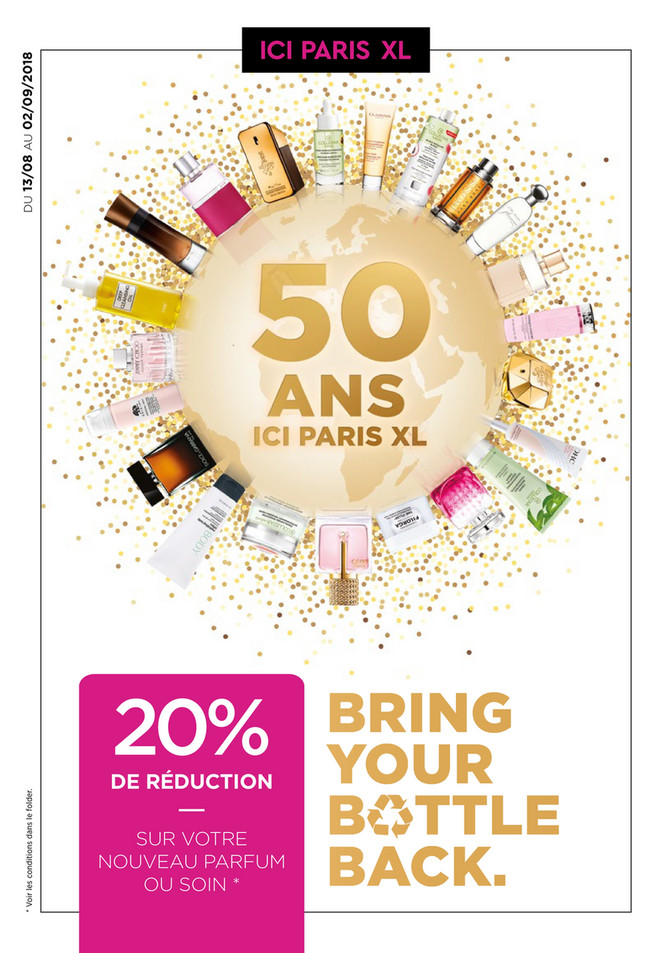 Folder ICI PARIS XL du 13/08/2018 au 02/09/2018 - bring-your-bottle-back