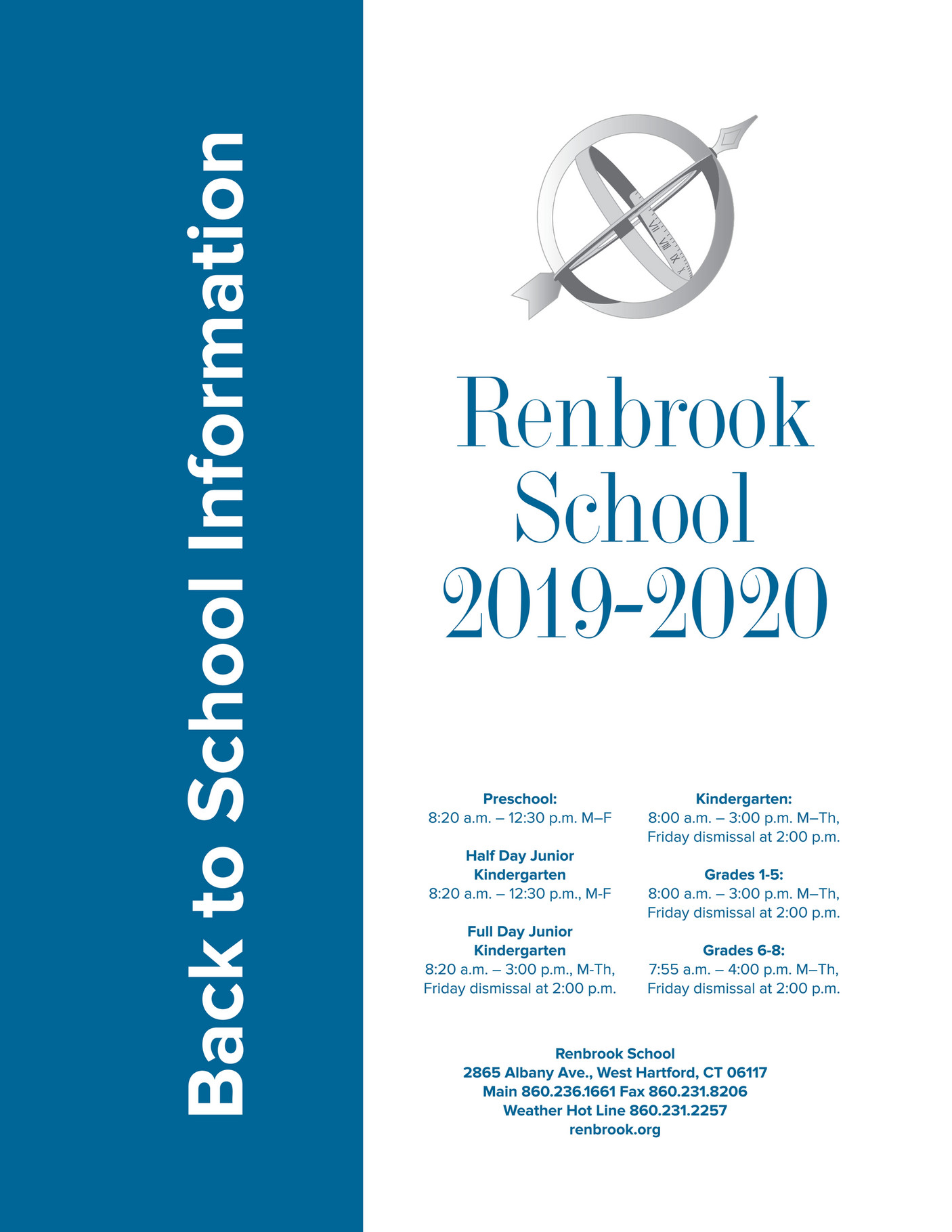 Renbrook School - 2019-20 Back to School Information - Page 1 - Created 