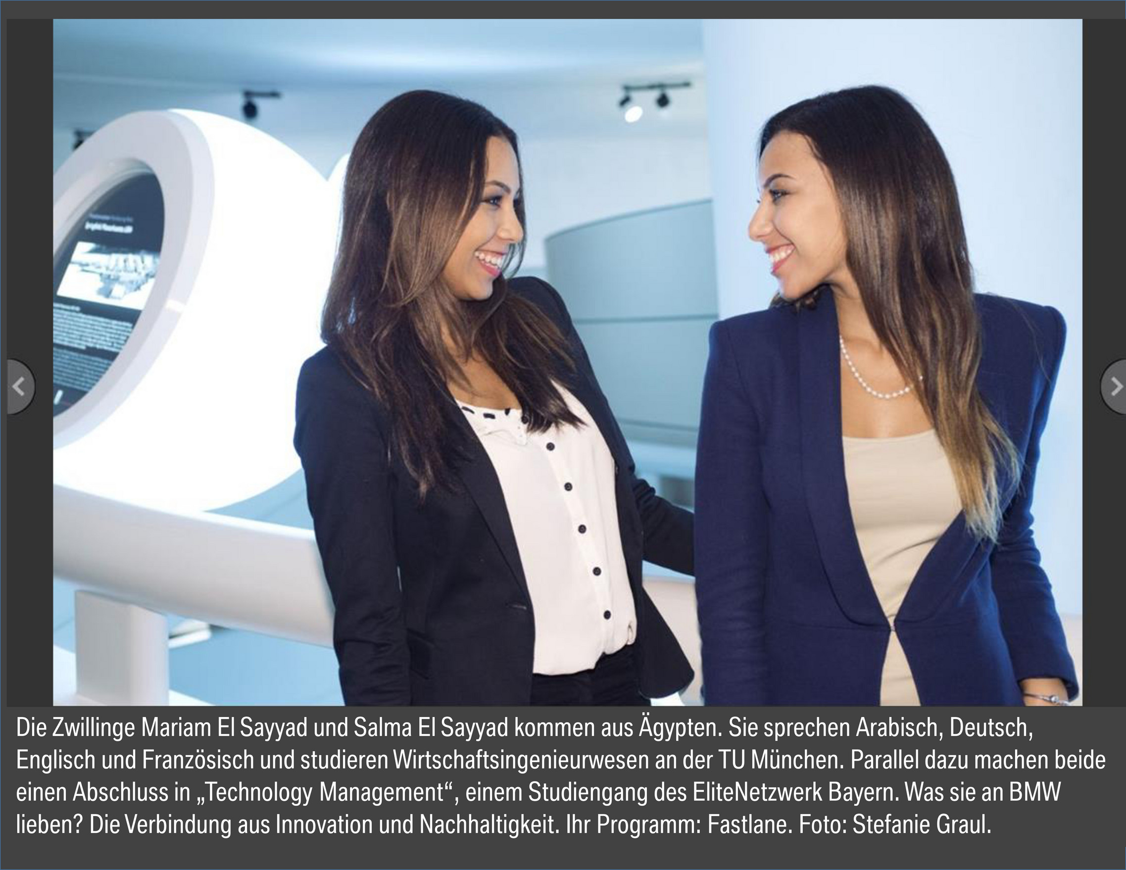Get To Know Our Rising Talents Mariam Kremer And Salma Vogel Twins Bmw Group Global Newspaper Page 1 Created With Publitas Com