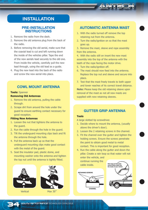 Griffiths Equipment Ltd Antech Antenna Catalogue 2012 Page 3637