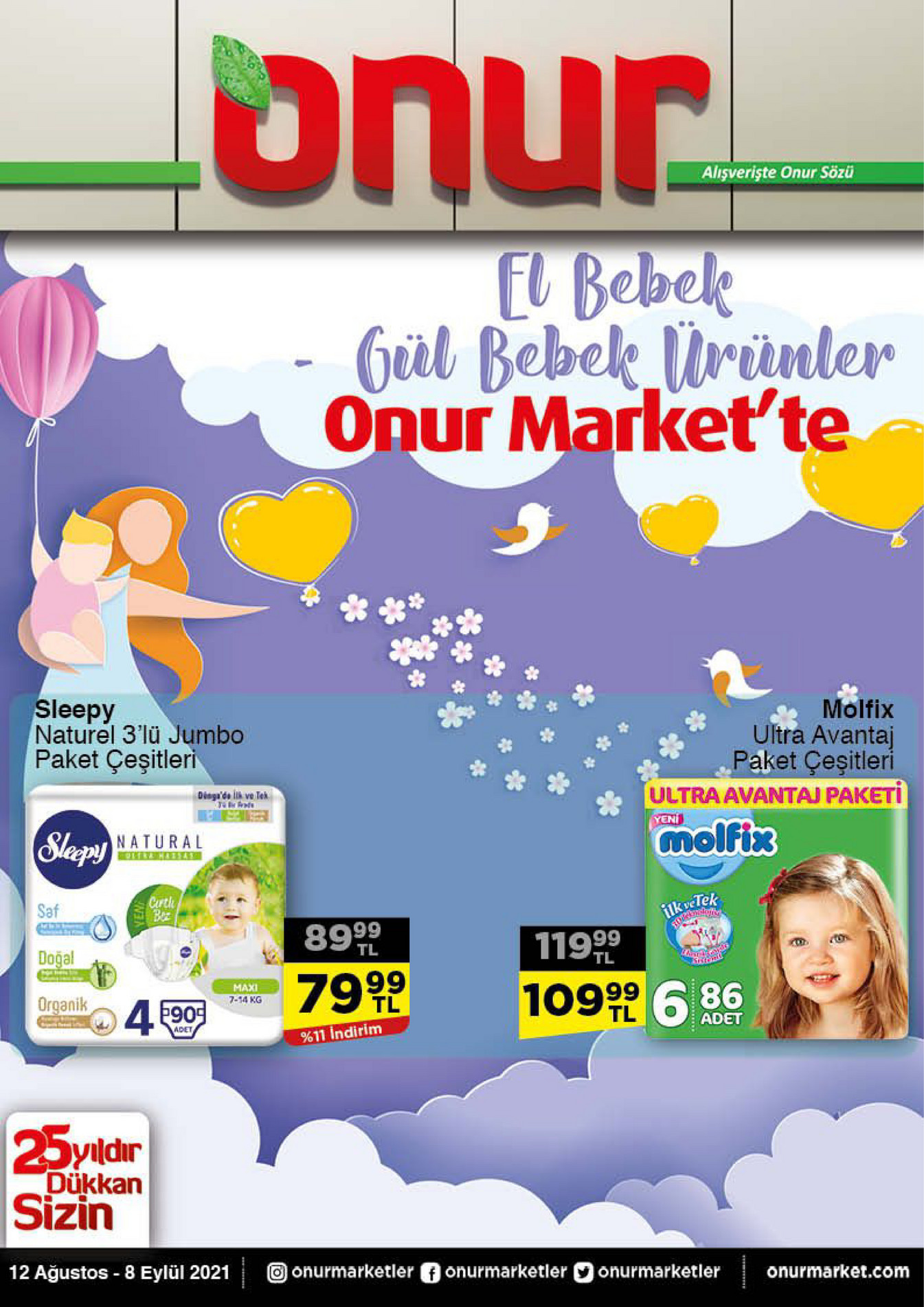 Onur Market 12 Ağustos8 Eylül 2021 Bebek Ürünleri İndirimleri