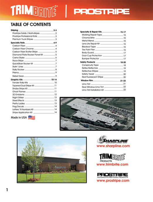 Sharpline Converting Inc. Trimbrite v56 Automotive Product Catalog