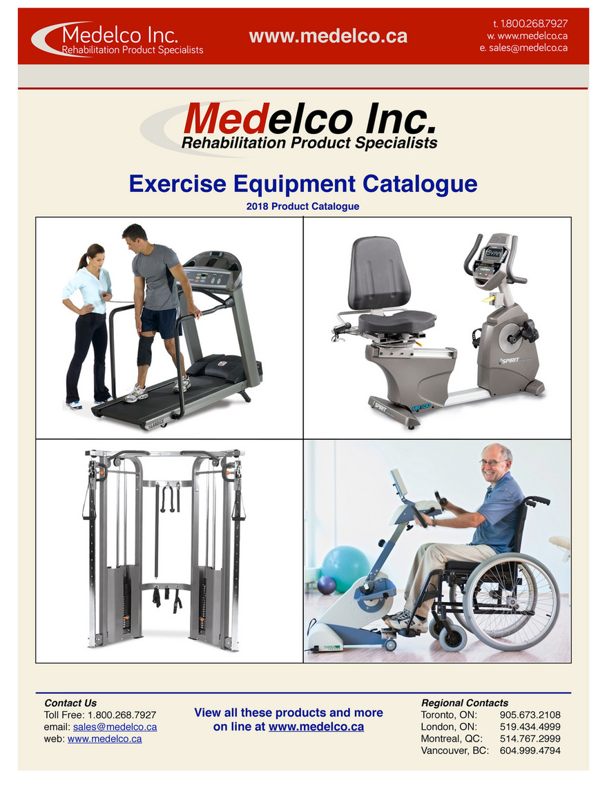 Medelco Inc. Medelco Exercise Equipment Catalogue 2018 Page 2 3