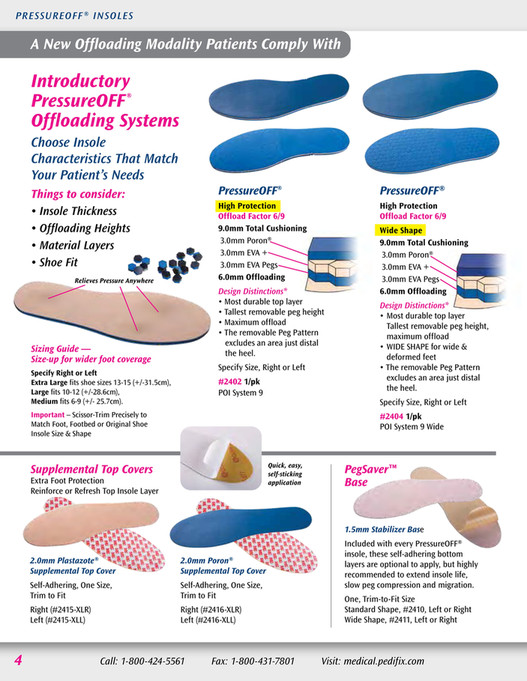 Off Load Insole PediFix, Inc. - PediFix® Medical Catalog - Vol 22M - Page 8-9 - Created ...