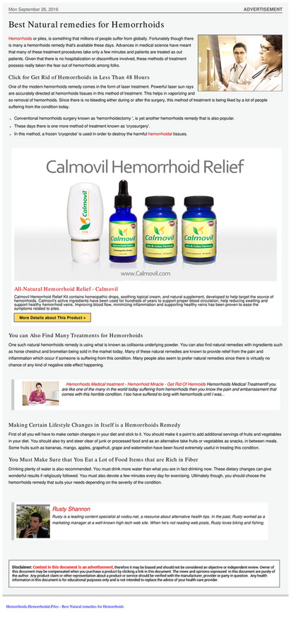 Photo inspiration: Fresh Look at My Publications Best Natural Remedies For Hemorrhoids