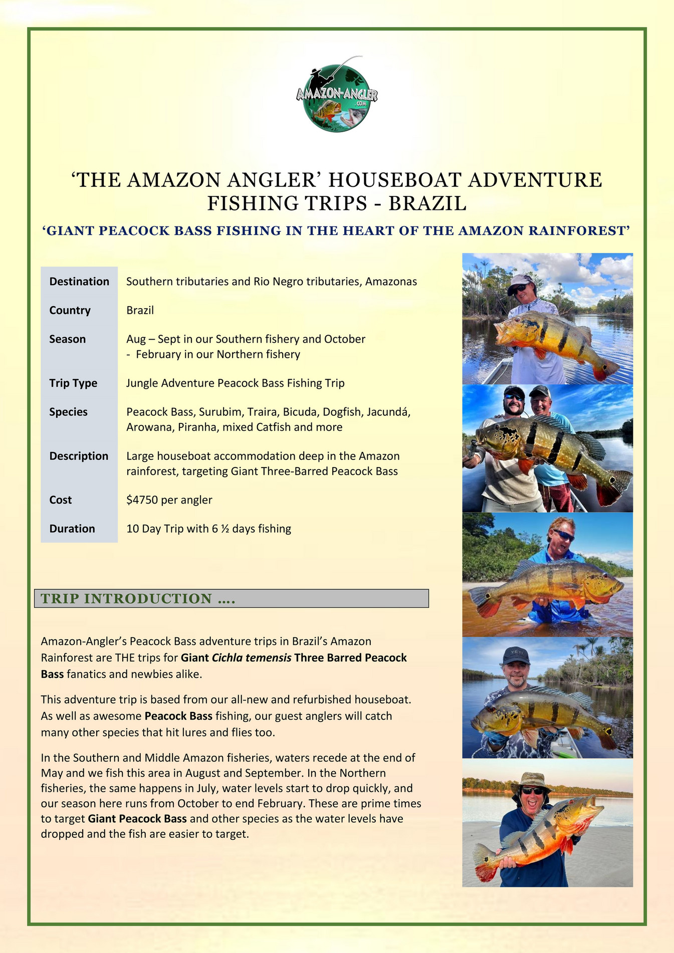 My publications THE AMAZON ANGLER HOUSEBOAT