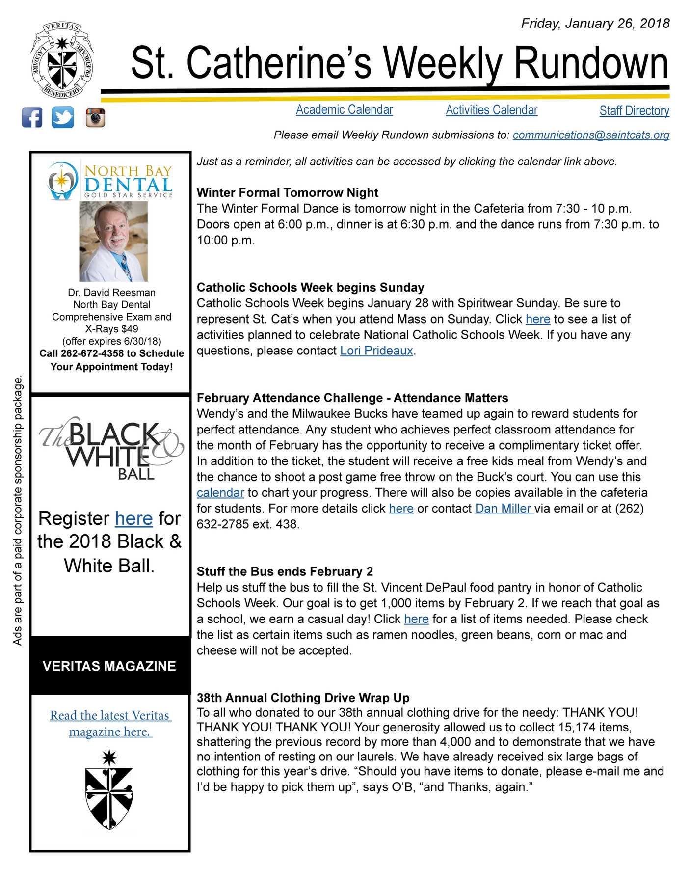Siena Catholic Schools - 1-26-18 Weekly Rundown - Page 1 - Created with  Publitas.com