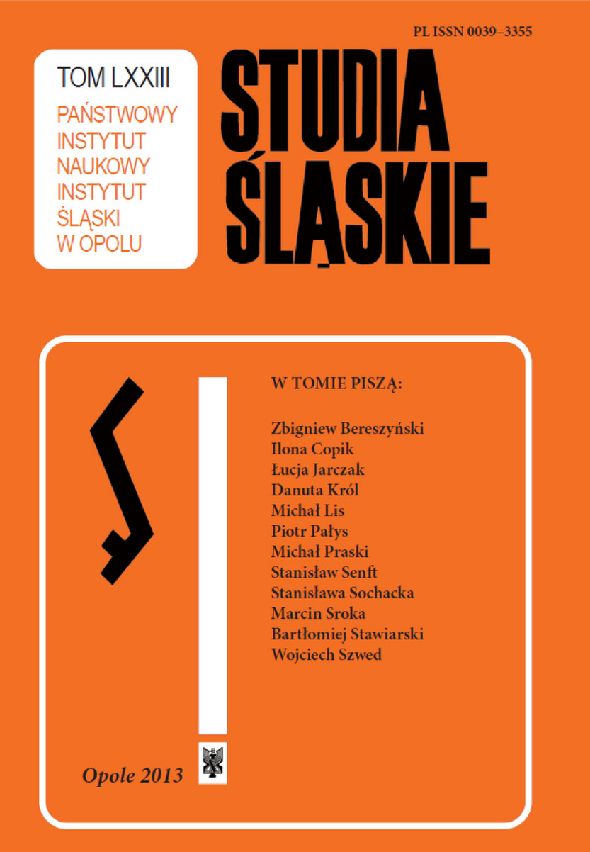 Instytut Śląski - Studia-Śląskie-t.73