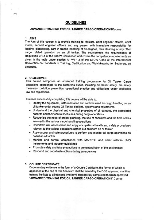 HIMT - DGS TASCO GASCO and CHEMCO Training Guidelines - Page 4-5 ...