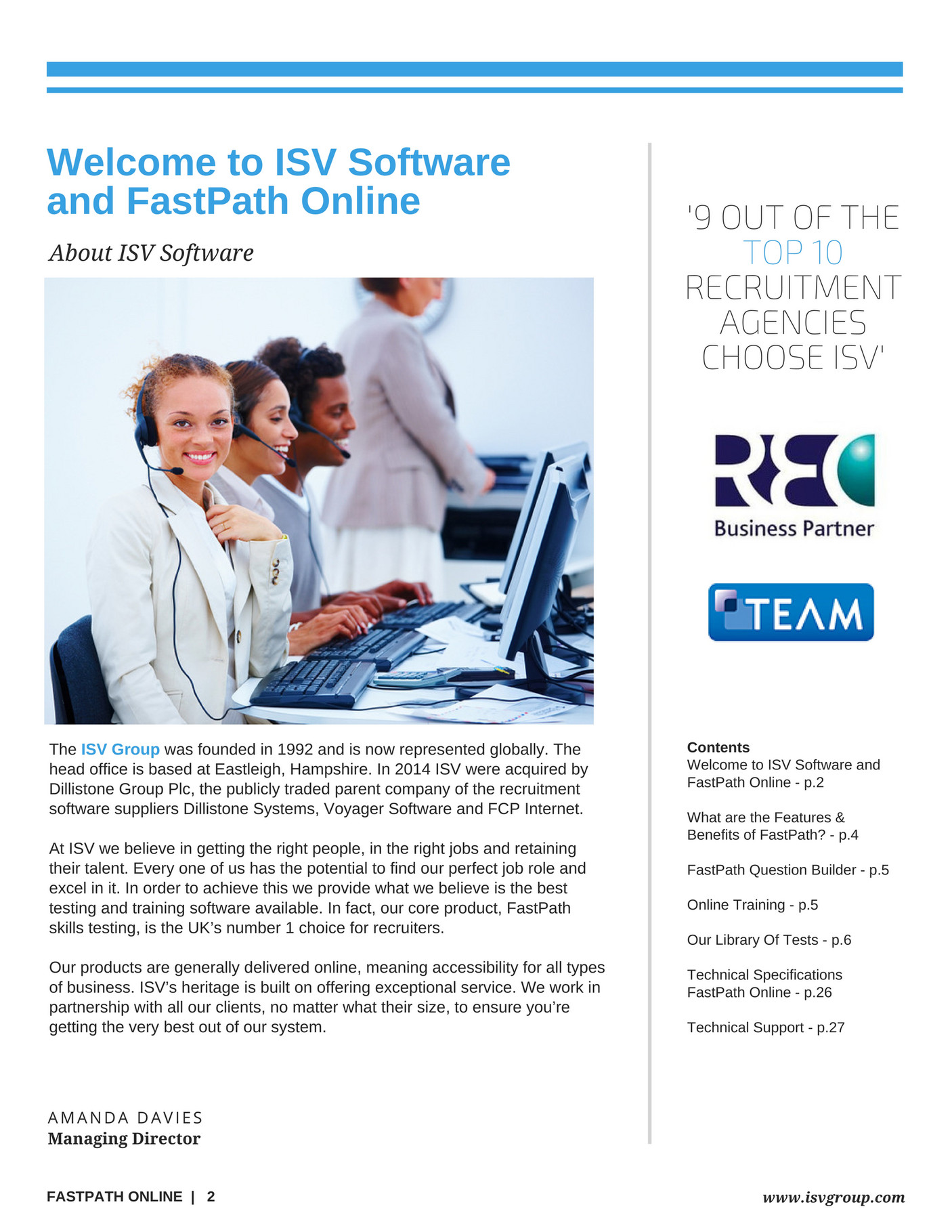 ISV - Recruitment - ISV FastPath Online Brochure - Page 1 