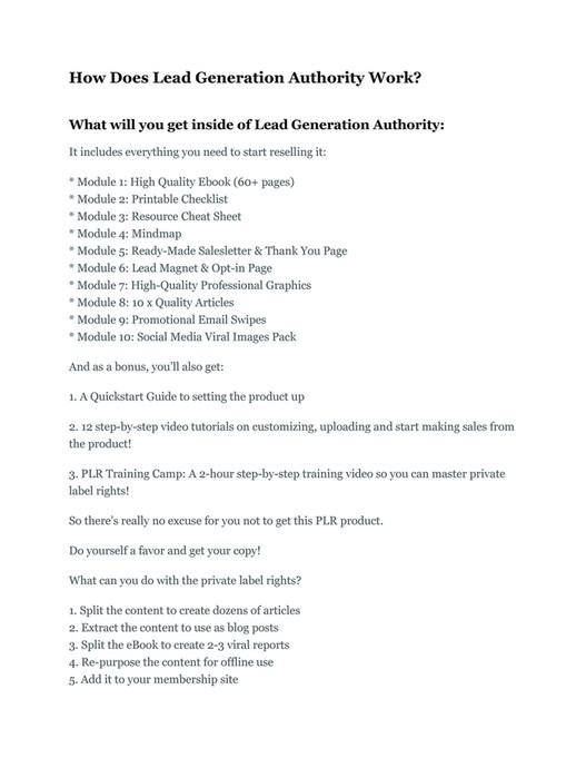 RYTYF - Lead Generation Authority Review & GIANT bonus packs - Page 1 ...