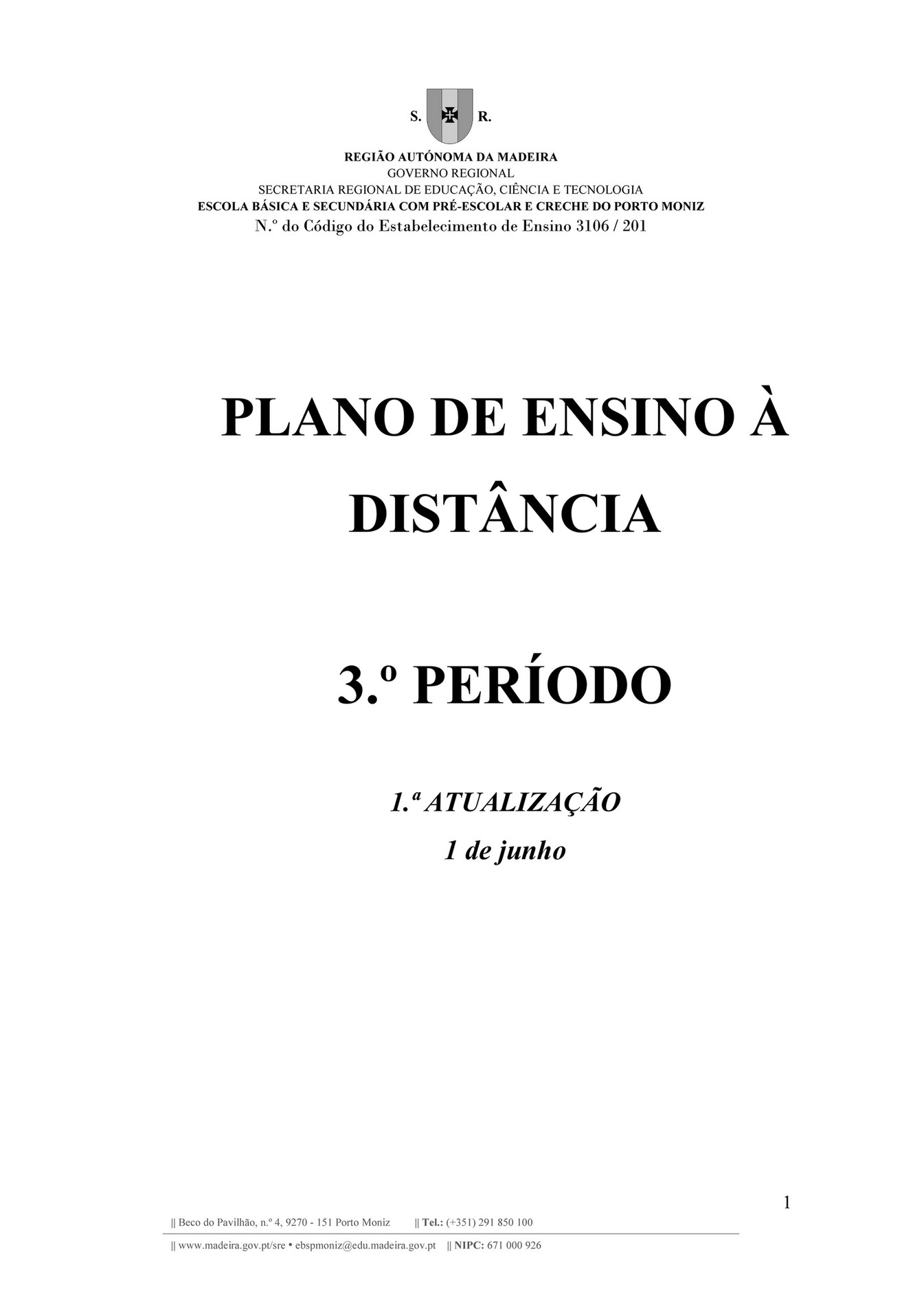 Escola Plano De Ensino A Distancia 1 ª Atualizacao Page 1 Created With Publitas Com