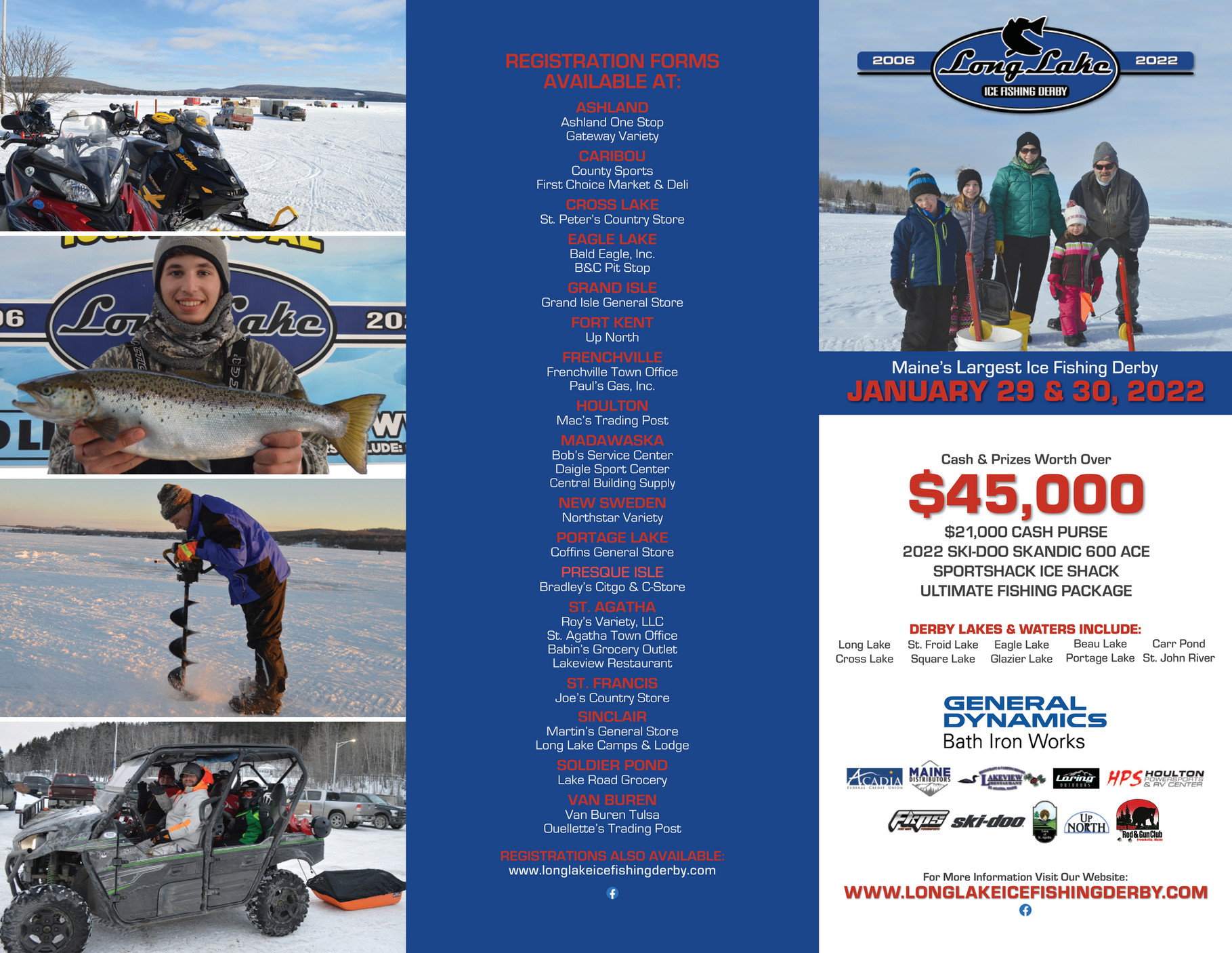 My publications Long Lake Ice Fishing Derby 2022 Brochure Page 1