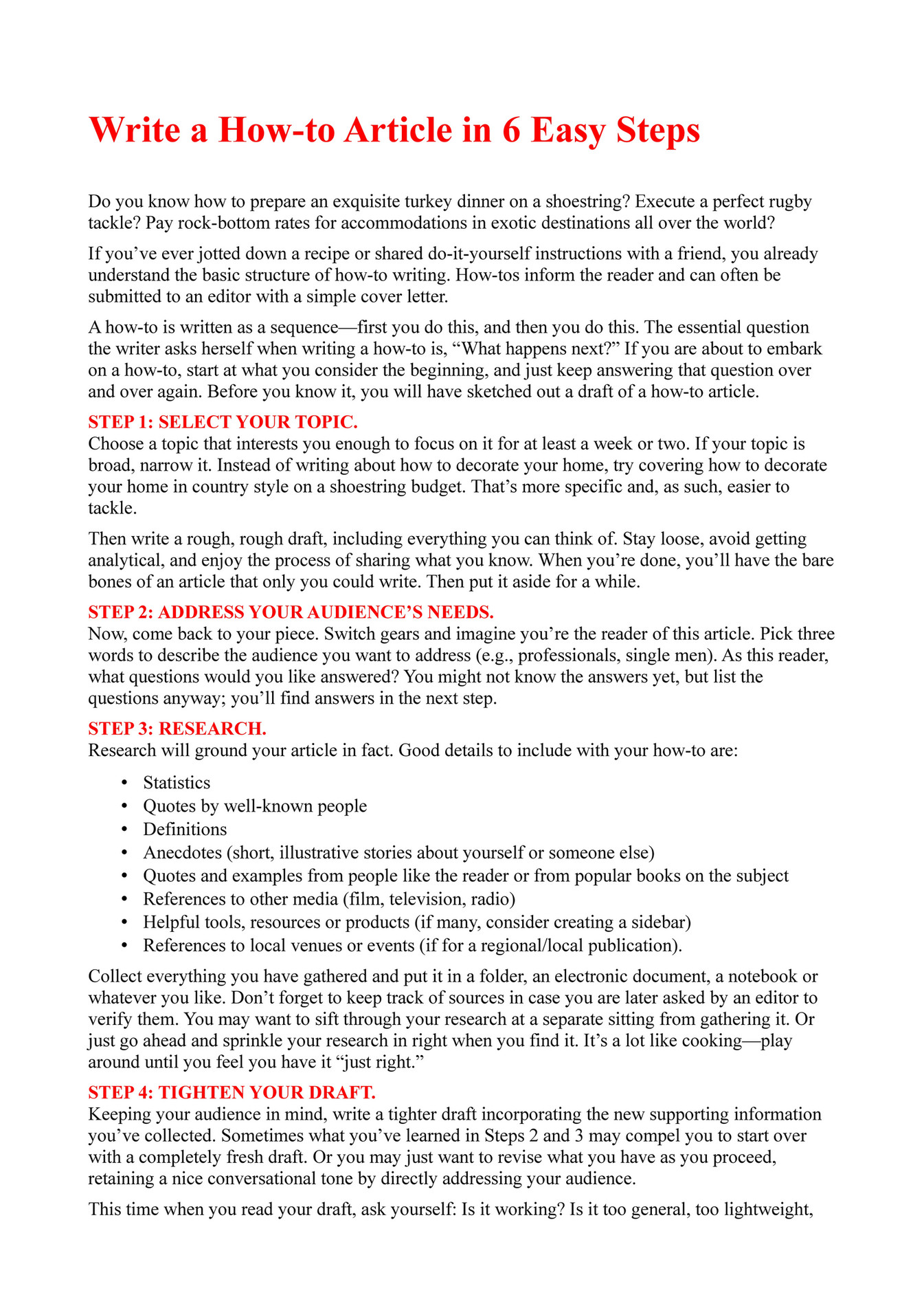 HOW TO WRITE AN ARTICLE TO BE PUBLISHED visual data 3