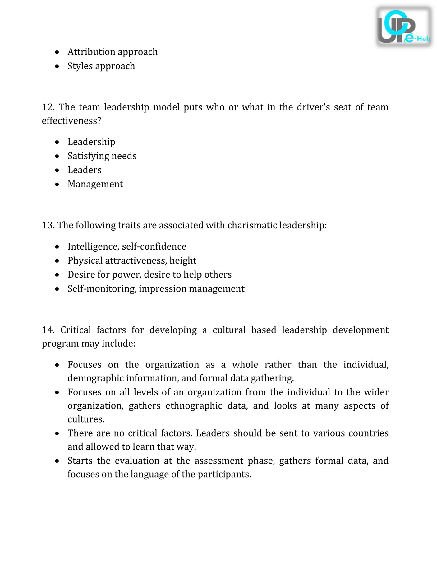 UOP E Help - LDR 300 Final Exam 30 Questions and Answers @ UOP E Help -  Page 4-5 - Created with Publitas.com
