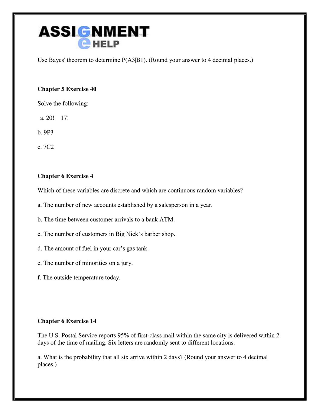 Assignment E Help - QNT 561 Final Exam - Page 10-11 - Created with