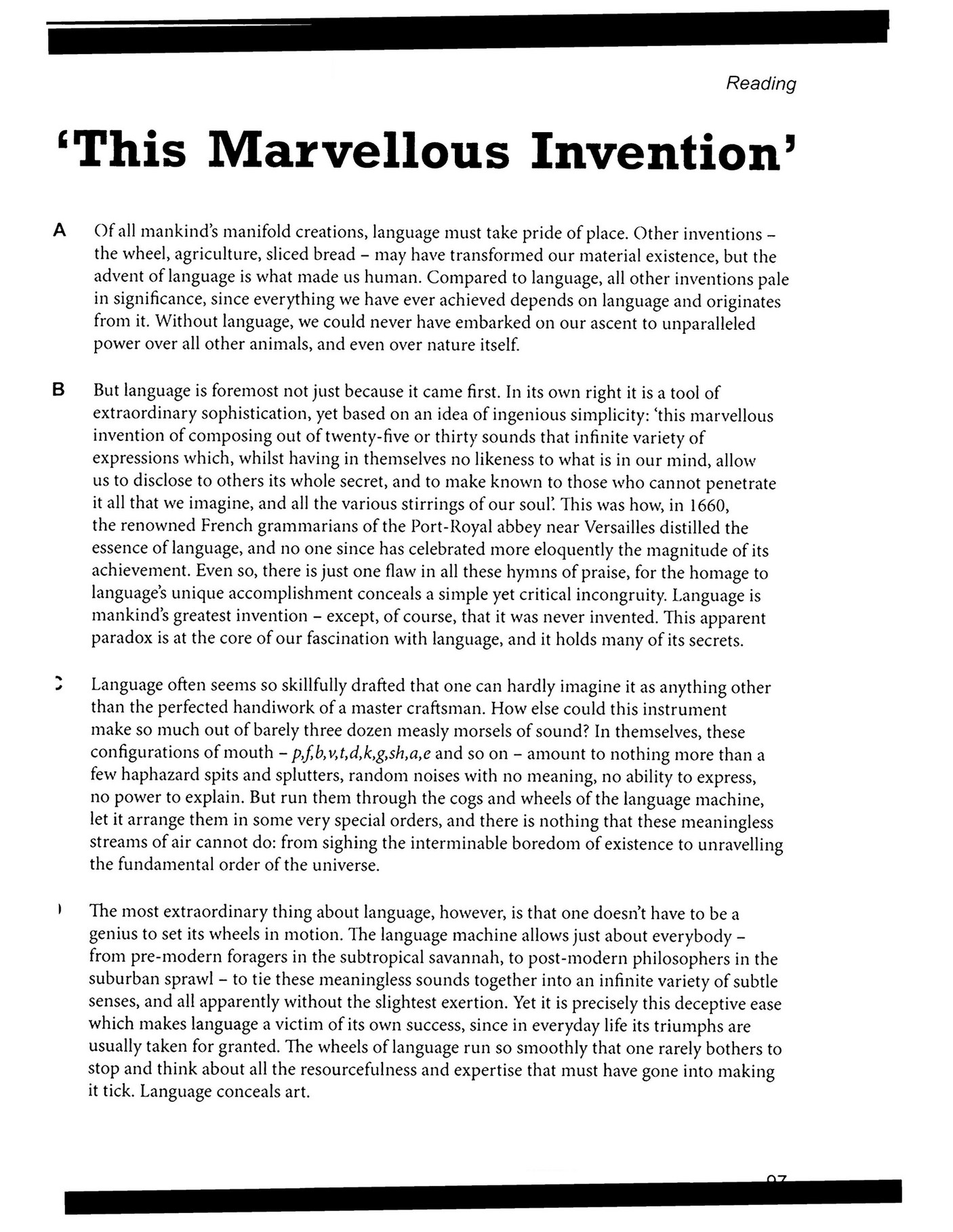 This Marvellous Invention Answers: Khám Phá Kỳ Diệu Của Ngôn Ngữ