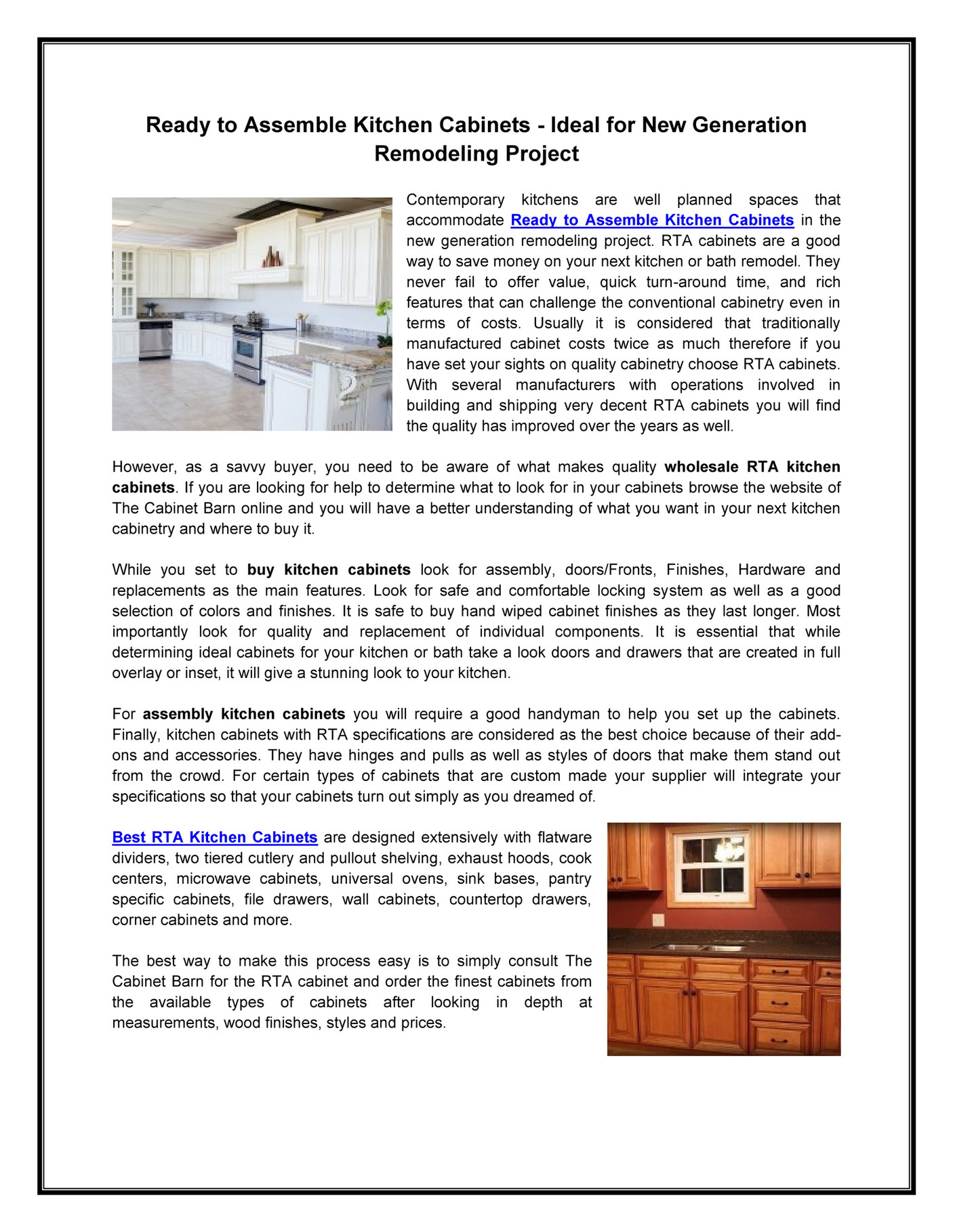 The Cabinet Barn - Best RTA Kitchen Cabinets - Page 1 - Created with