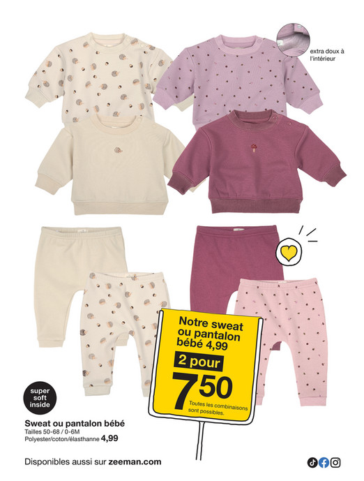 Sweat ou pantalon bébé