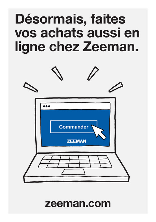 Désormais, faites vos achats aussi en ligne chez Zeeman.
