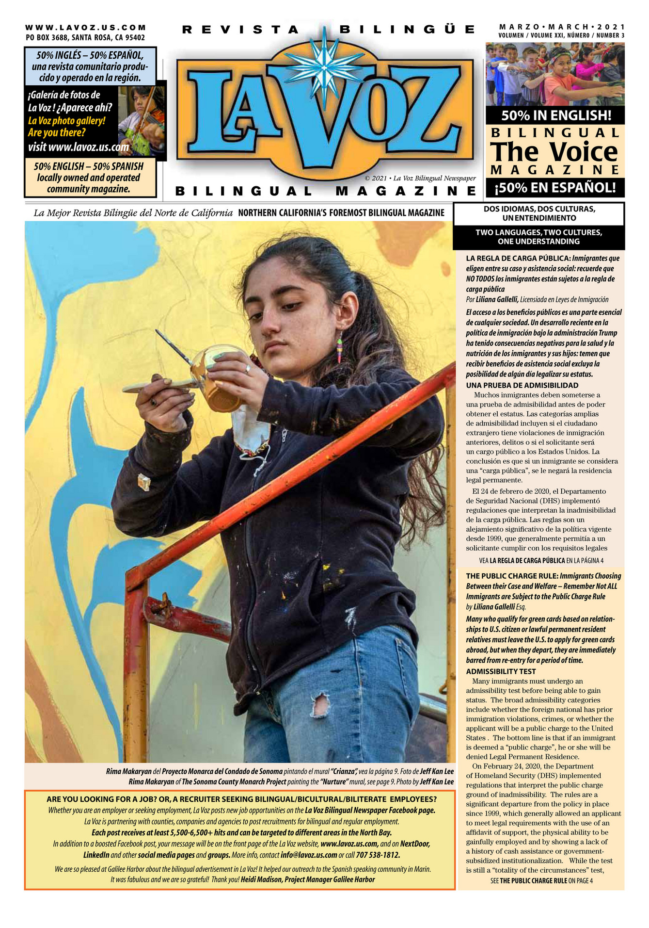 La Voz Bilingual Newspaper March_2021 Page 1