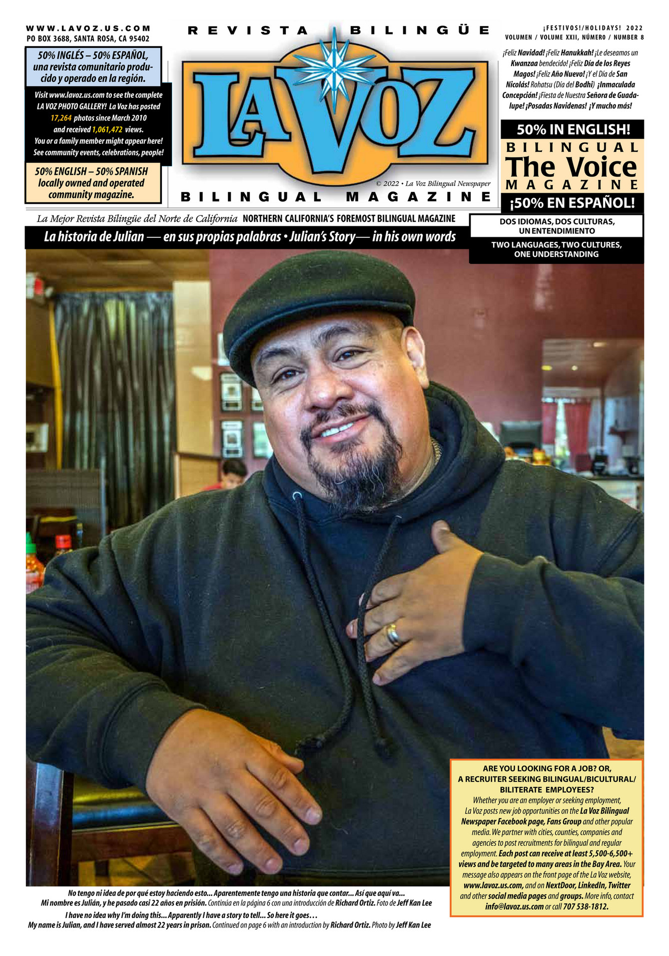 La Voz Bilingual Newspaper FestivosHolidays2022 Page 1