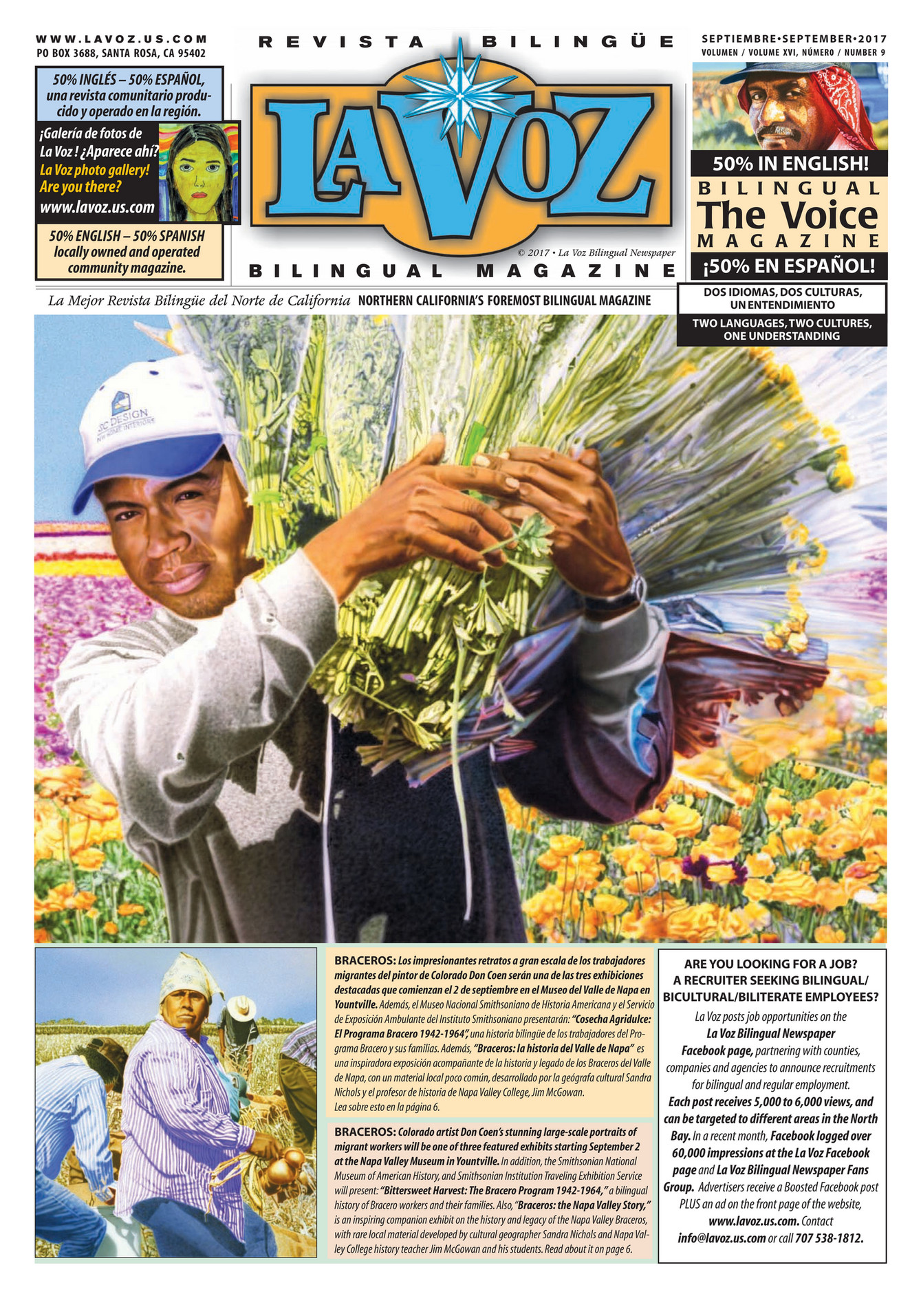 La Voz Bilingual Newspaper September_2017 Page 1