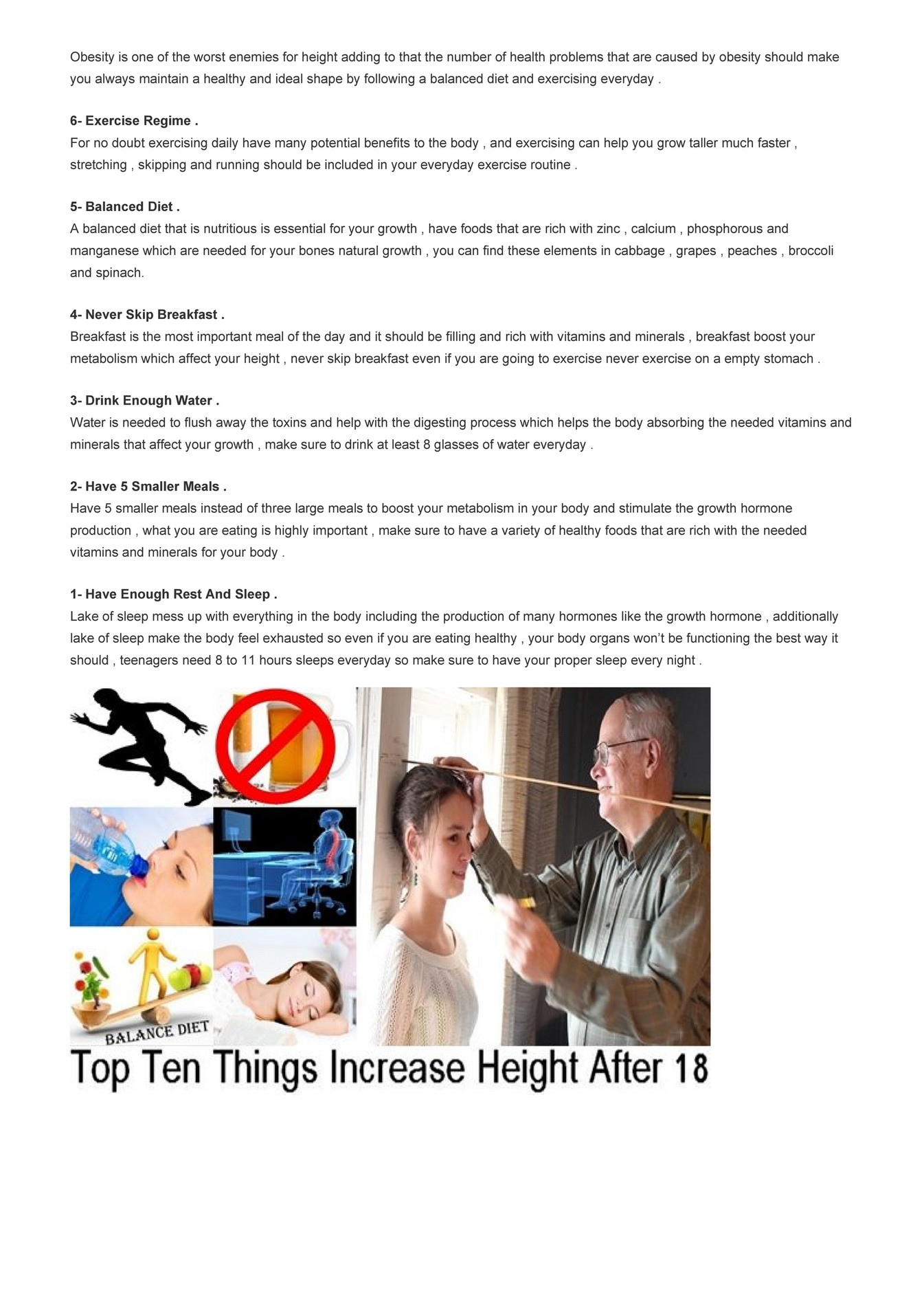 My publications Top Ten Things That Increase Height After 18