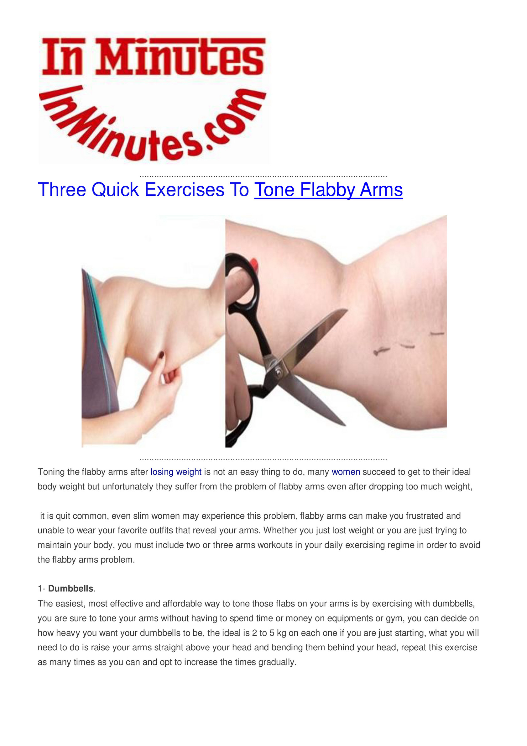 My publications - Three Quick Exercises To Tone Flabby Arms - Page