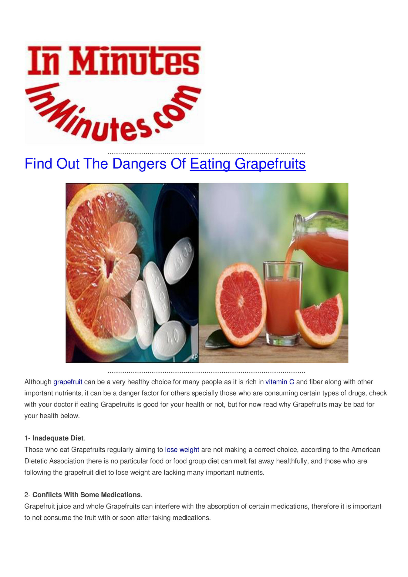 My publications Find Out The Dangers Of Eating Grapefruits Page 1