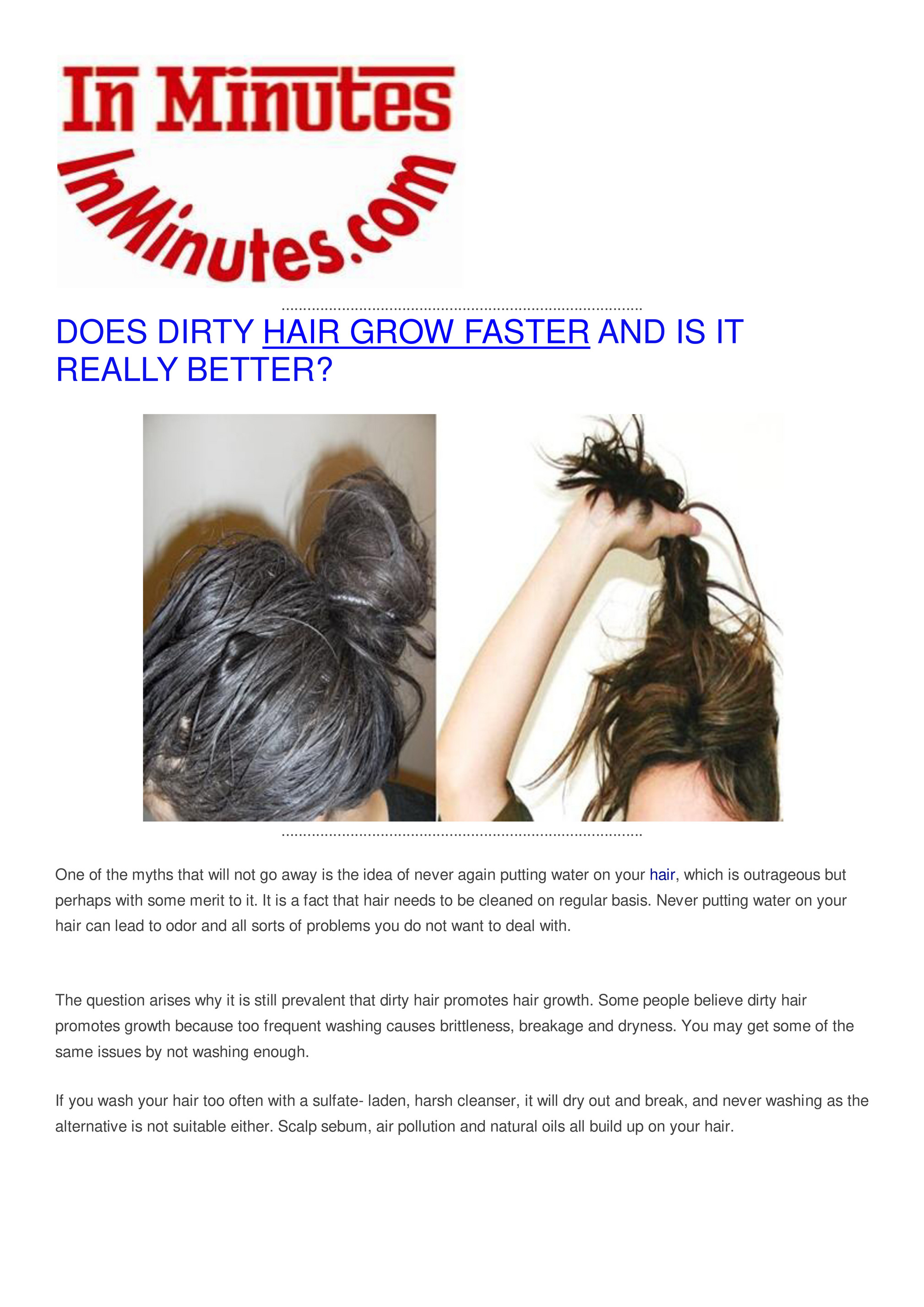 My publications - DOES DIRTY HAIR GROW FASTER AND IS IT REALLY BETTER -  Page 1 - Created with 