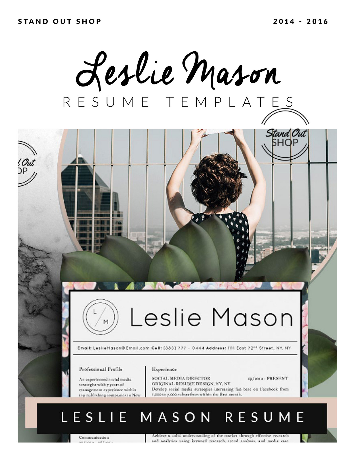 Stand Out Shop Leslie Mason Resume Templates by Stand Out Shop Product Catalog Page 1