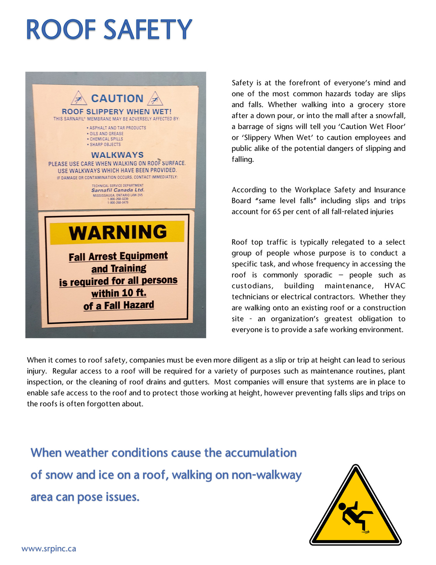 Srp Building Products Inc Roof Rooftop Safety Ebrochure Page