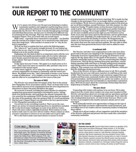 Newspapers of New England Impact Report 2022 Page 23 Created