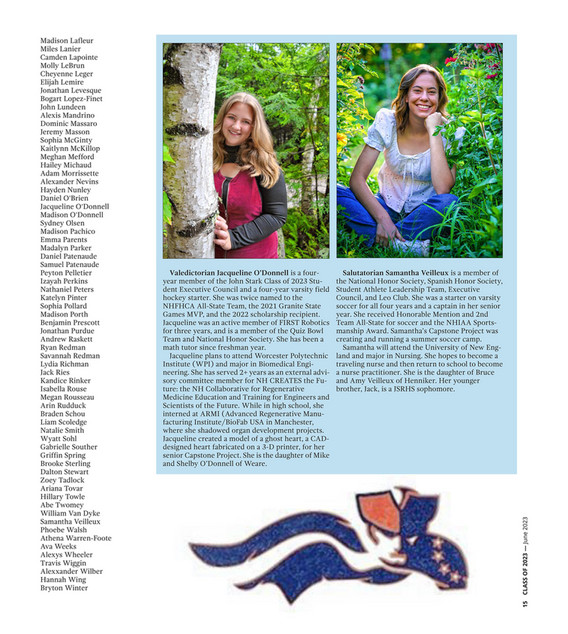 Newspapers of New England - Concord Monitor Class of 2023 - Page 16-17 ...