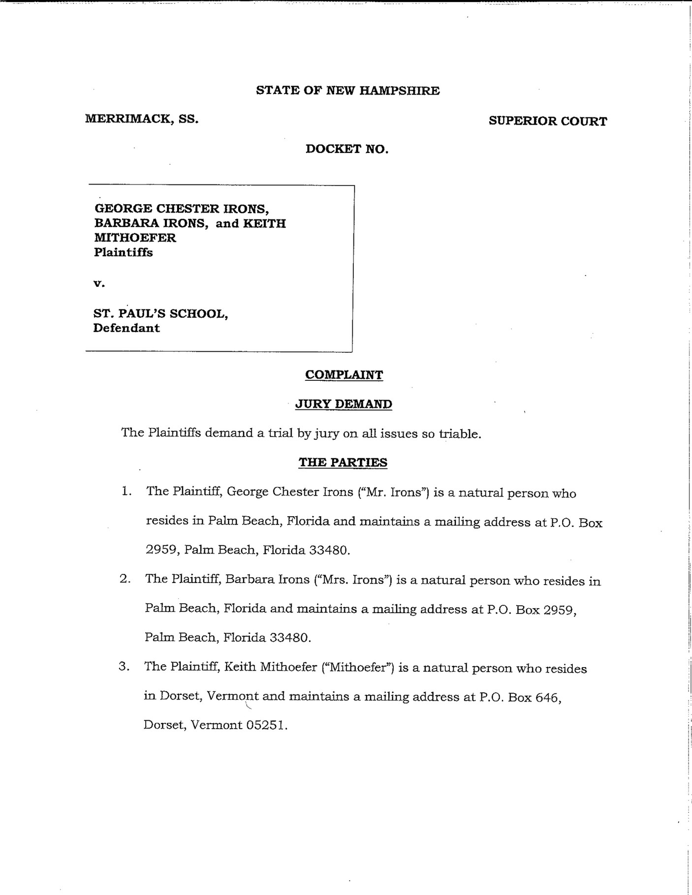 Newspapers of New England - CC Irons and Mithoefer lawsuit - Page 2-3