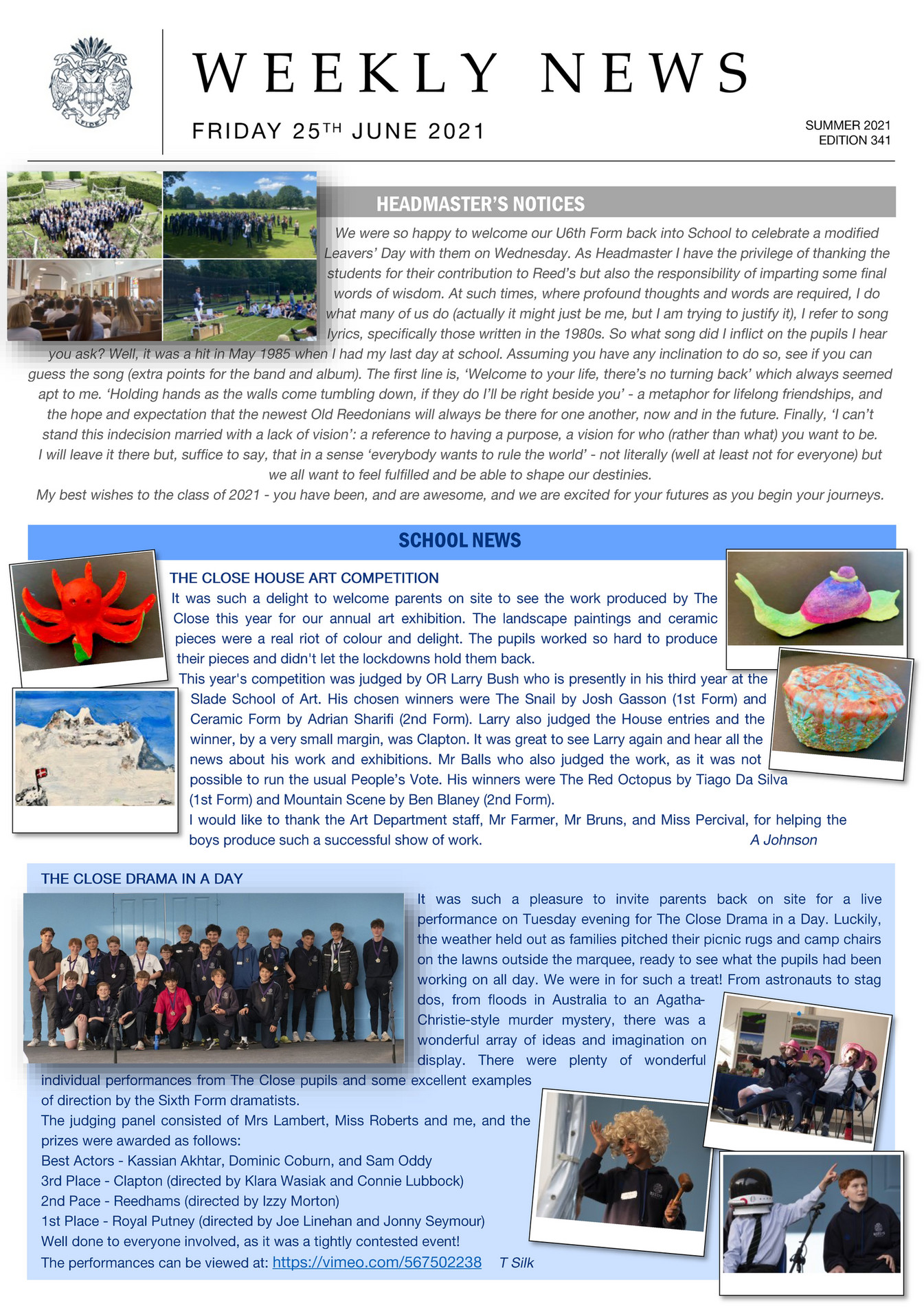 Reed's School - 341 25th June 2021_ Weekly News - Page 1 - Created with