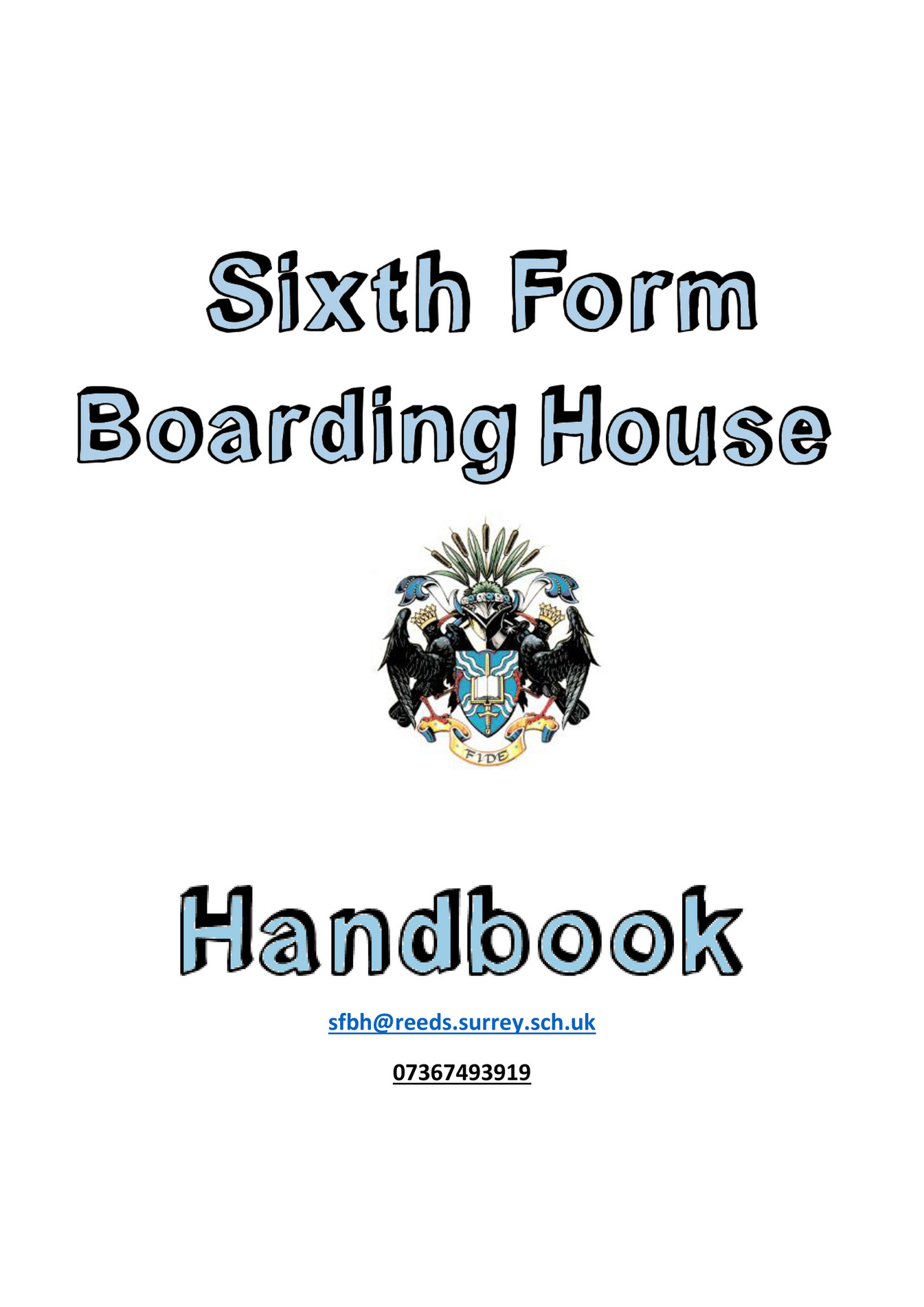 Reed's School SFH Boarding Handbook 2021 Page 1 Created with