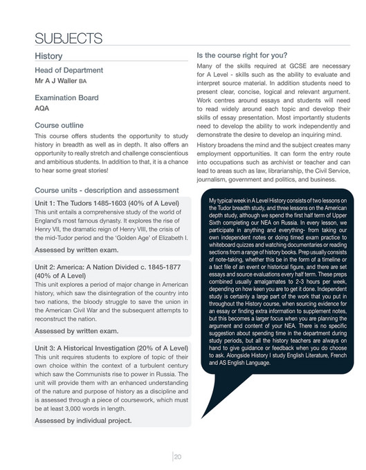 Reed's School Sixth Form Handbook  November 2022 Page 2223