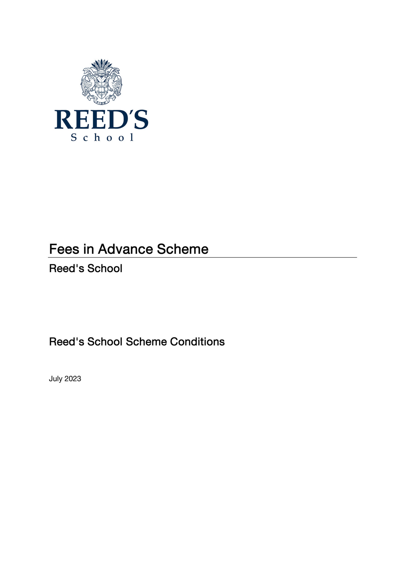 Reed's School Fees in Advance Terms and Conditions Page 23