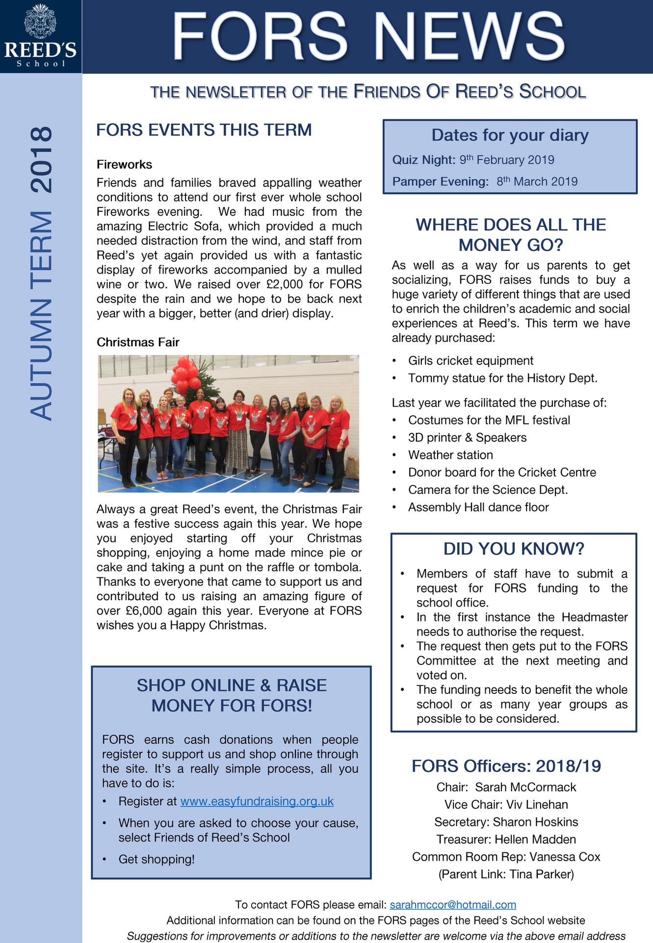 Reed's School - Autumn 2018 Newsletter - Page 1 - Created with Publitas.com