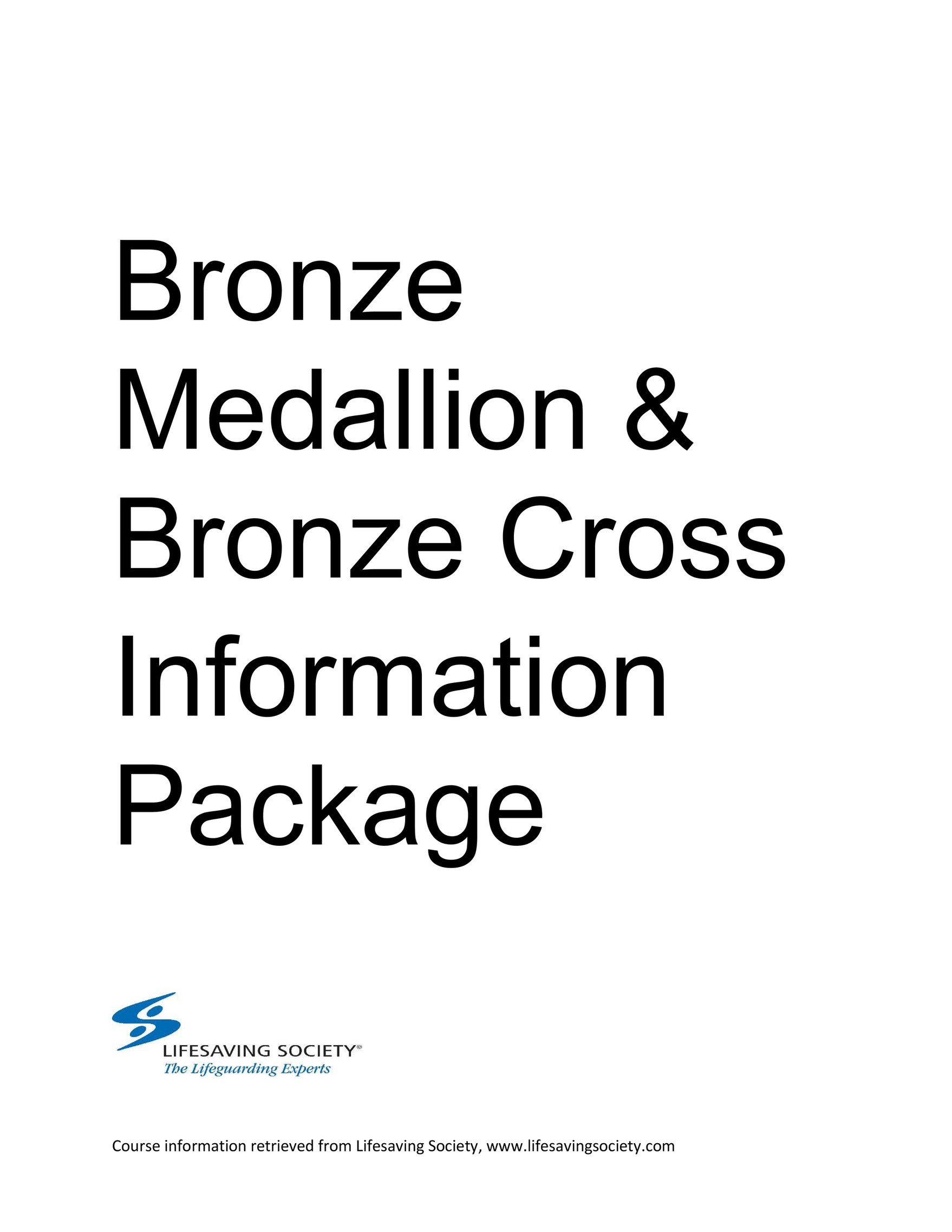 My publications - Bronze Medallion & Bronze Cross Information Package -  Page 1 - Created with Publitas.com
