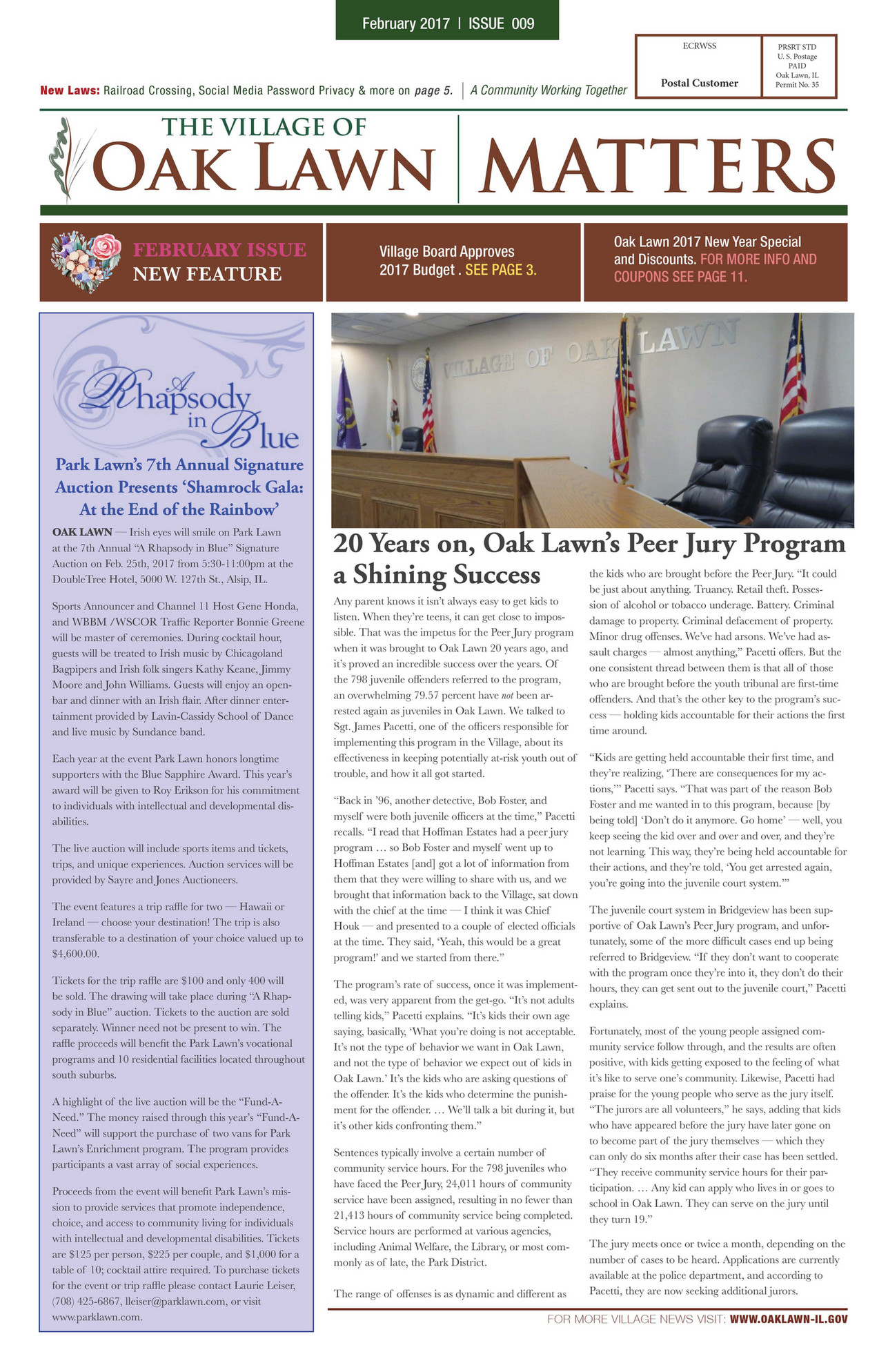 Village of Oak Lawn Oak Lawn Matters February 2017 Page 1 Created