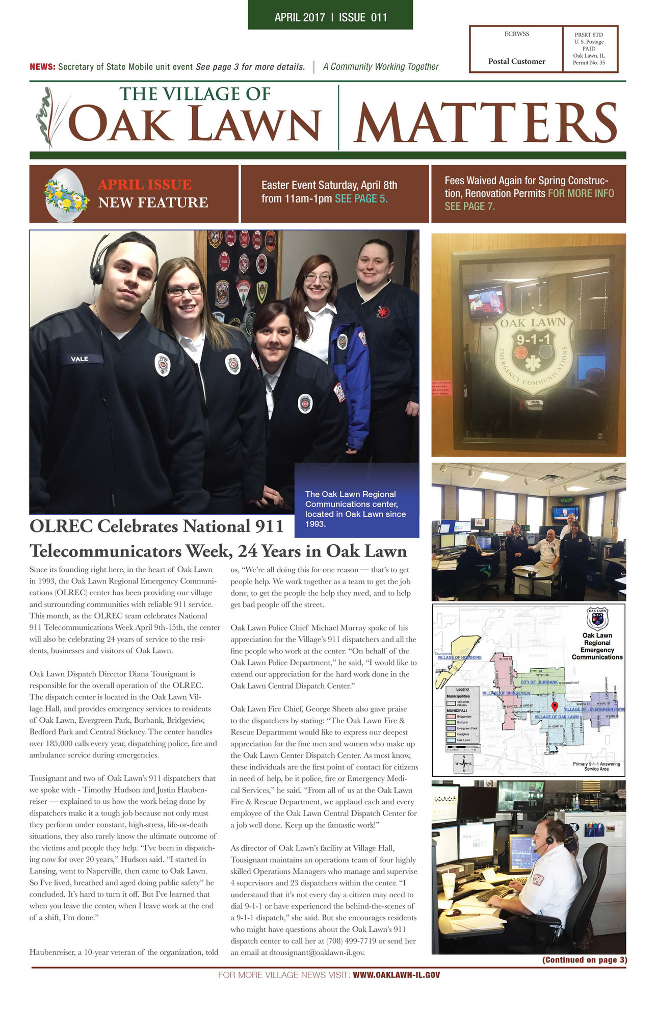 Village of Oak Lawn Oak Lawn Matters April 2017 Page 1 Created