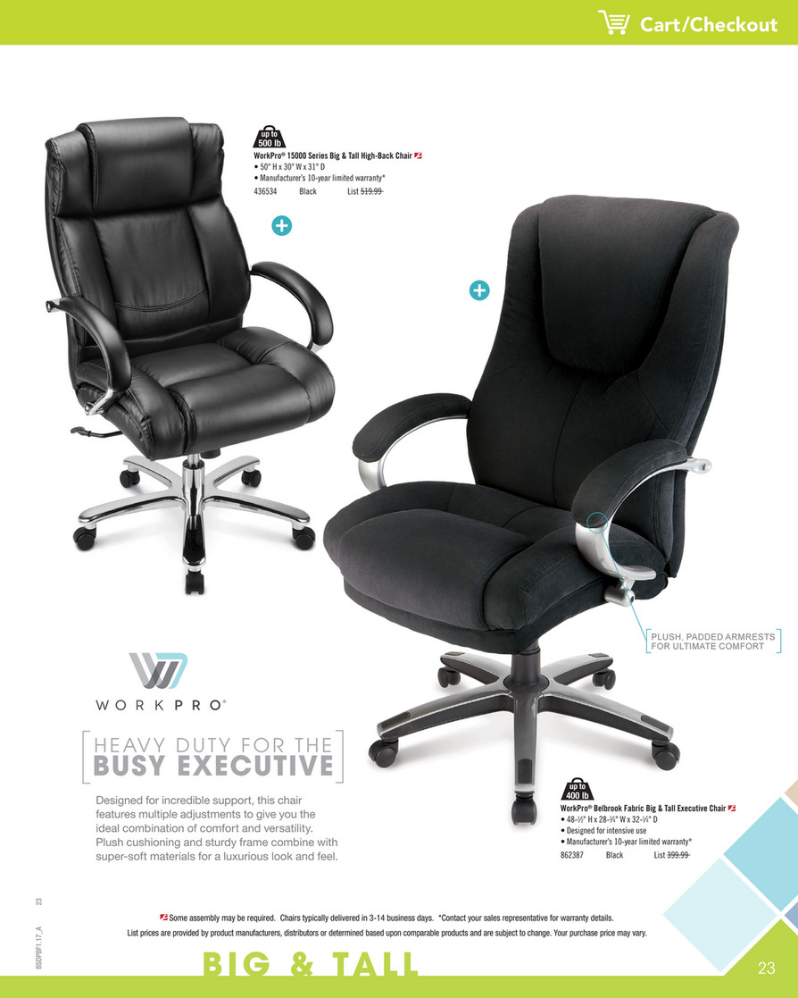 workpro 15000 series big and tall chair