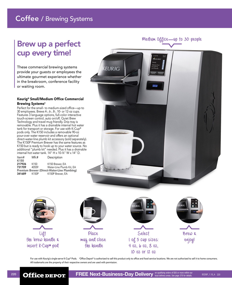 Keurig K150P Plumbed Commercial Brewing System 