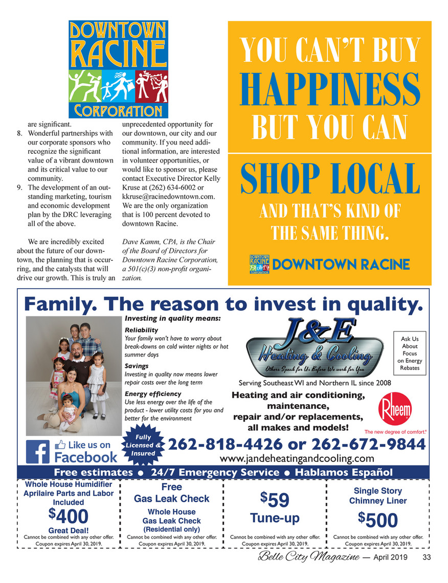 Belle City Magazine 2019 04 April Page 32 33 Created