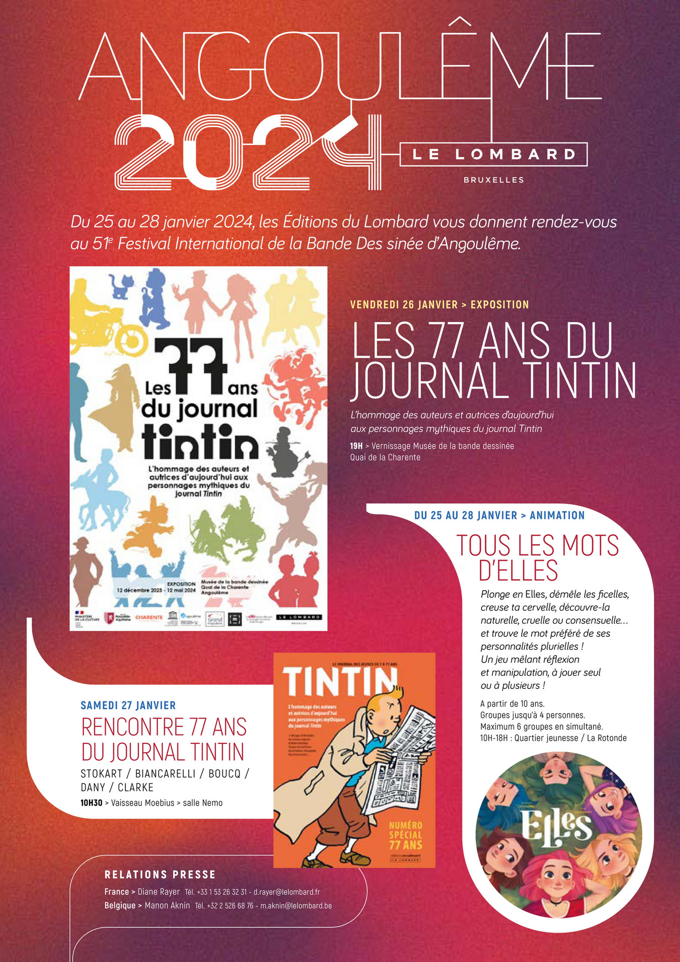 Menouquin Le programme du Lombard au FIBD 2024 Page 1 Created